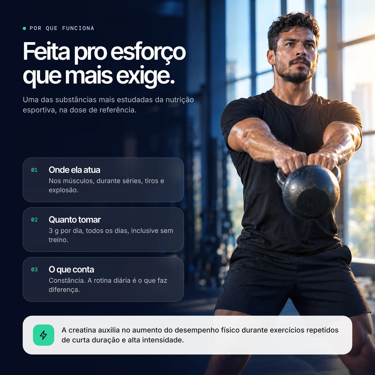 A creatina auxilia no aumento do desempenho físico em exercícios repetidos de curta duração e alta intensidade · galeria 2