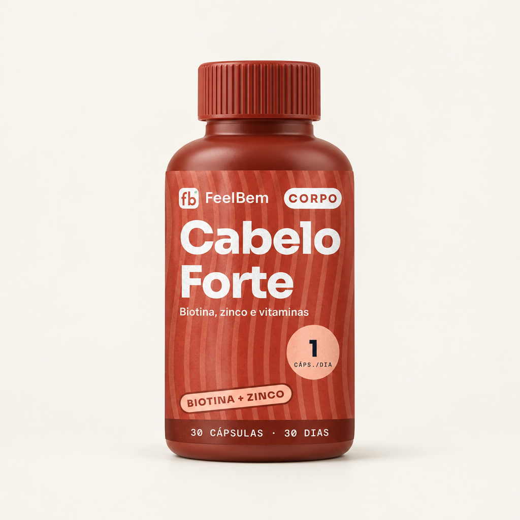 Cabelo Forte · Biotina + Zinco · 30 Cápsulas