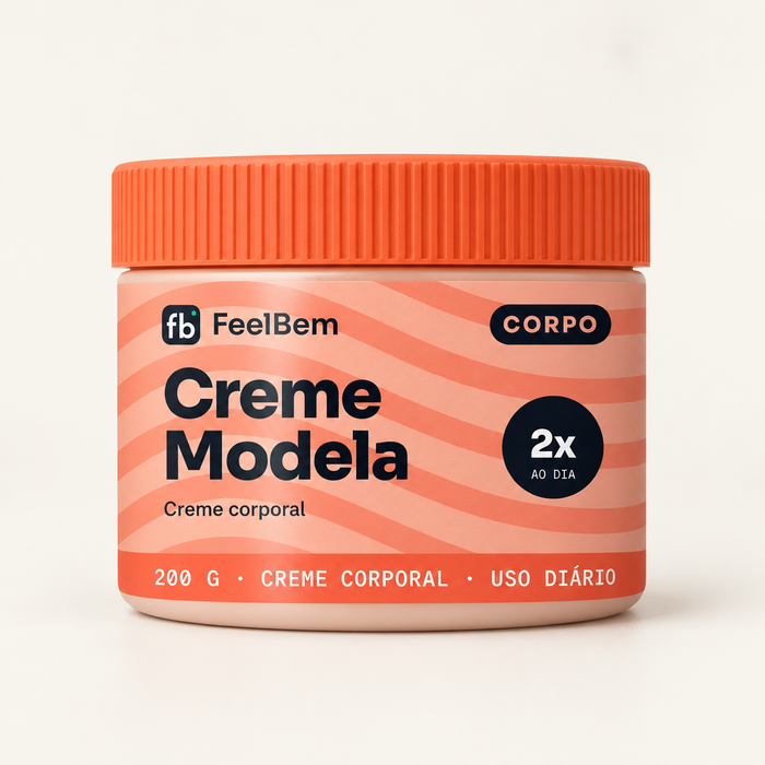 FeelBem Creme Modela · Creme Corporal 200 g, frente da embalagem