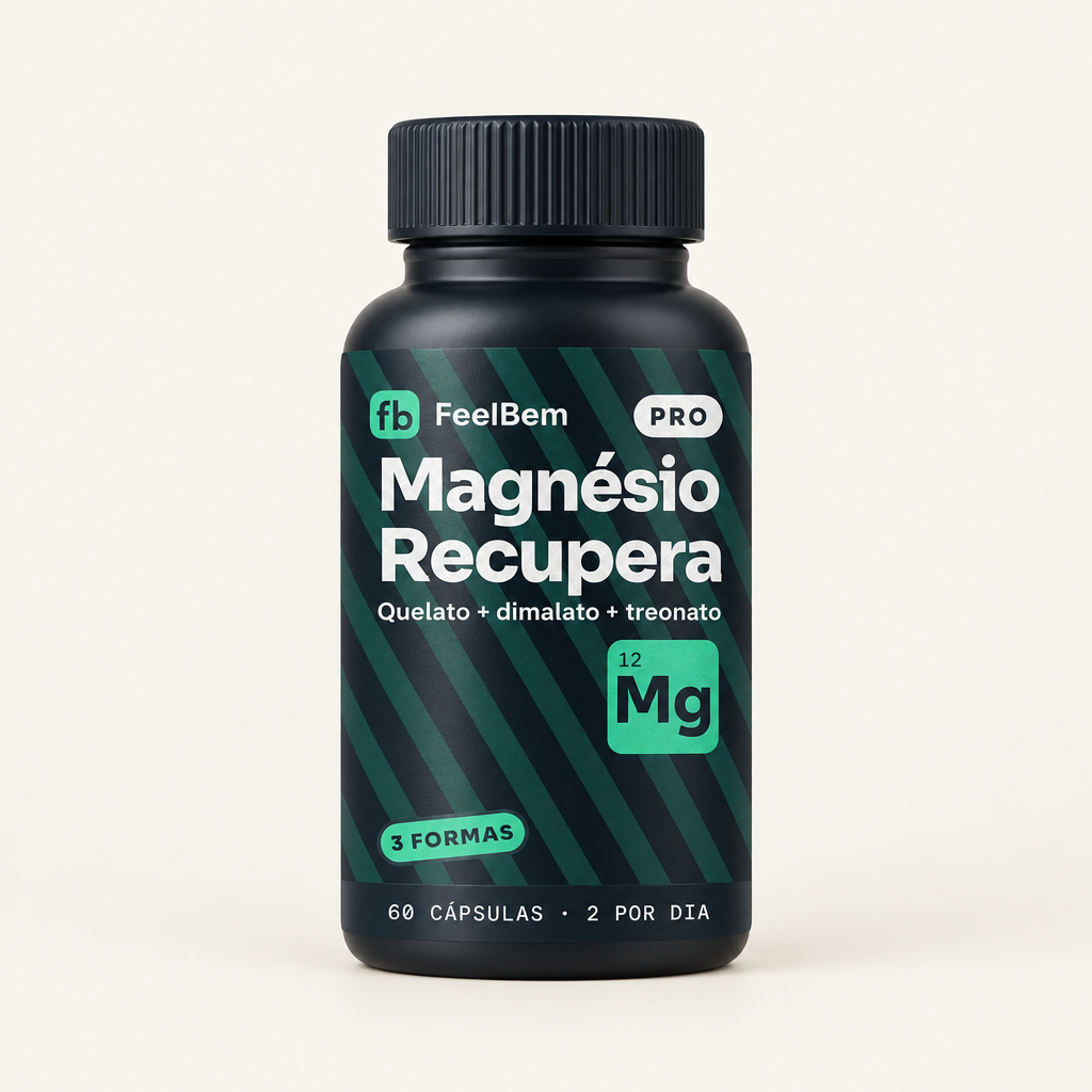 Magnésio Recupera · 3 Formas · 60 Cápsulas