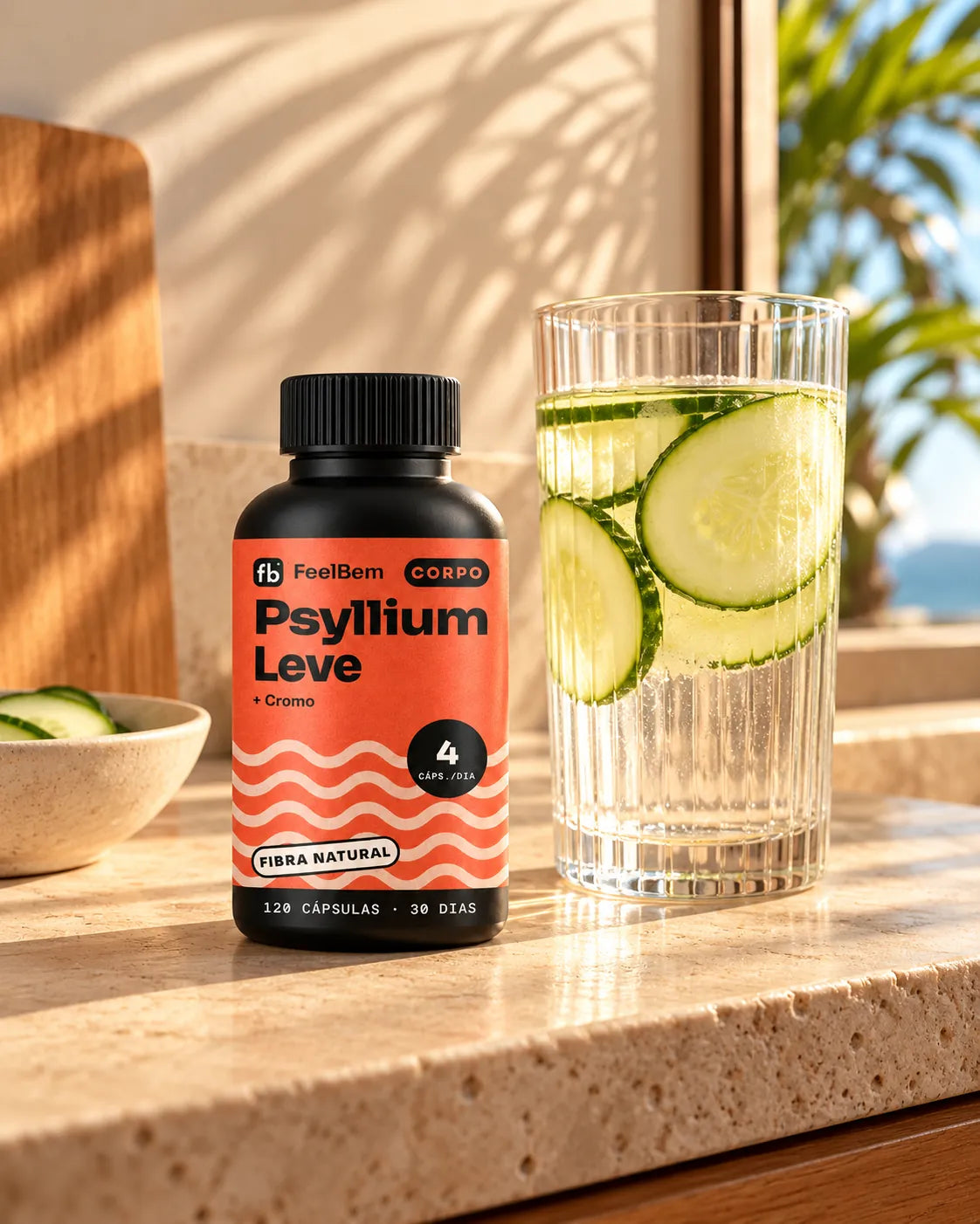 Psyllium Leve + Cromo · 120 Cápsulas