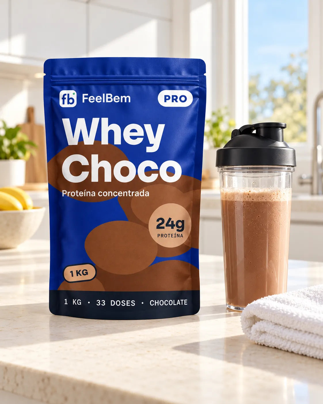 Whey Protein Concentrado Chocolate 1 kg
